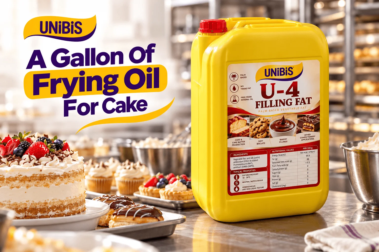 A Gallon Of Frying Oil For Cake